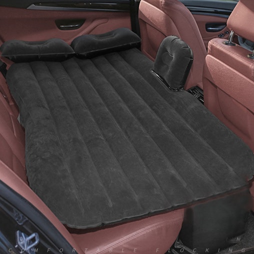 SOGA Black Stripe Inflatable Car Mattress Portable Camping Rest Air Bed Travel Compact Sleeping Kit Essentials SOGA Black Stripe Inflatable Car Mattress Portable Camping Rest Air Bed Travel Compact Sleeping Kit Essentials