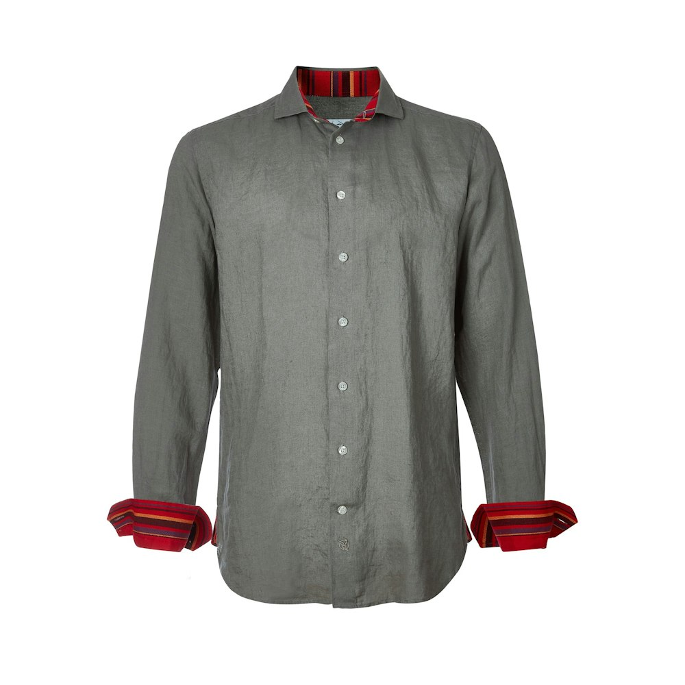 Koy Clothing Safari Khaki Linen - Kenyan Kikoy Detail