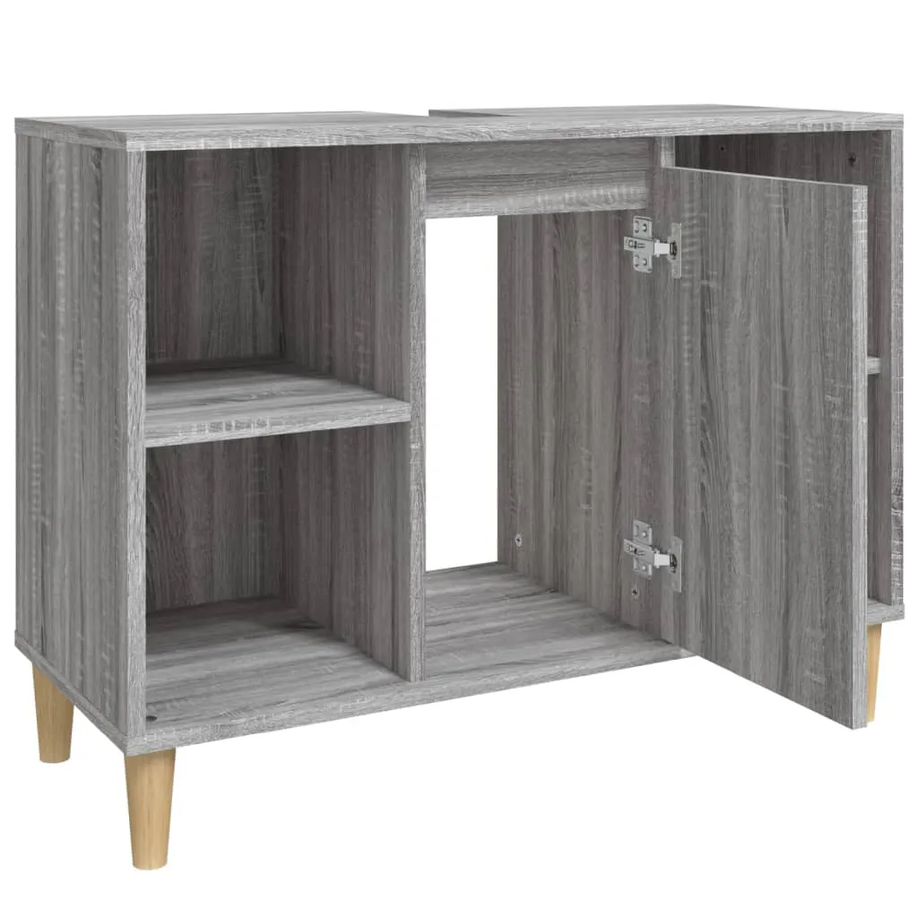 Sink Cabinet Grey Sonoma 80x33x60 cm Engineered Wood 821290