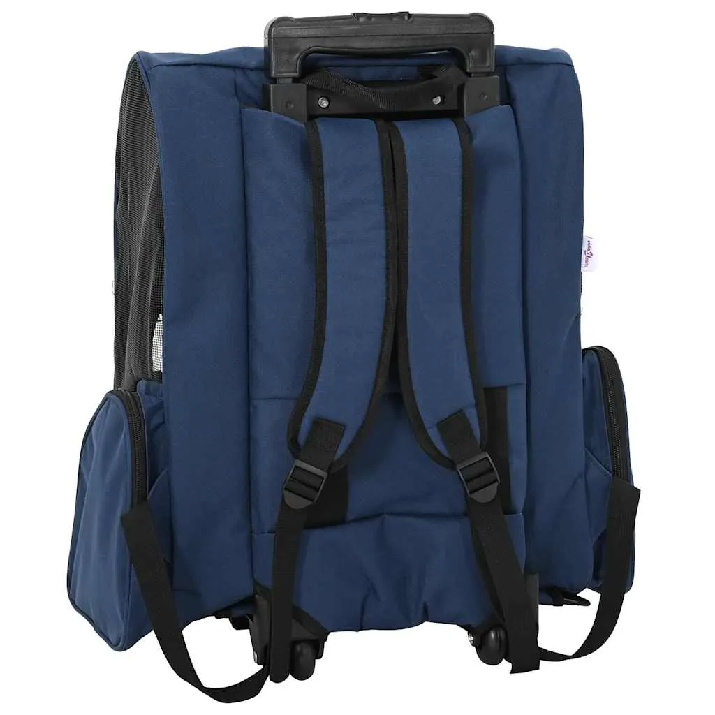 Pet Trolley 3-in-1 Design Blue 48x32x(57-106) cm Oxford Fabric 42007371