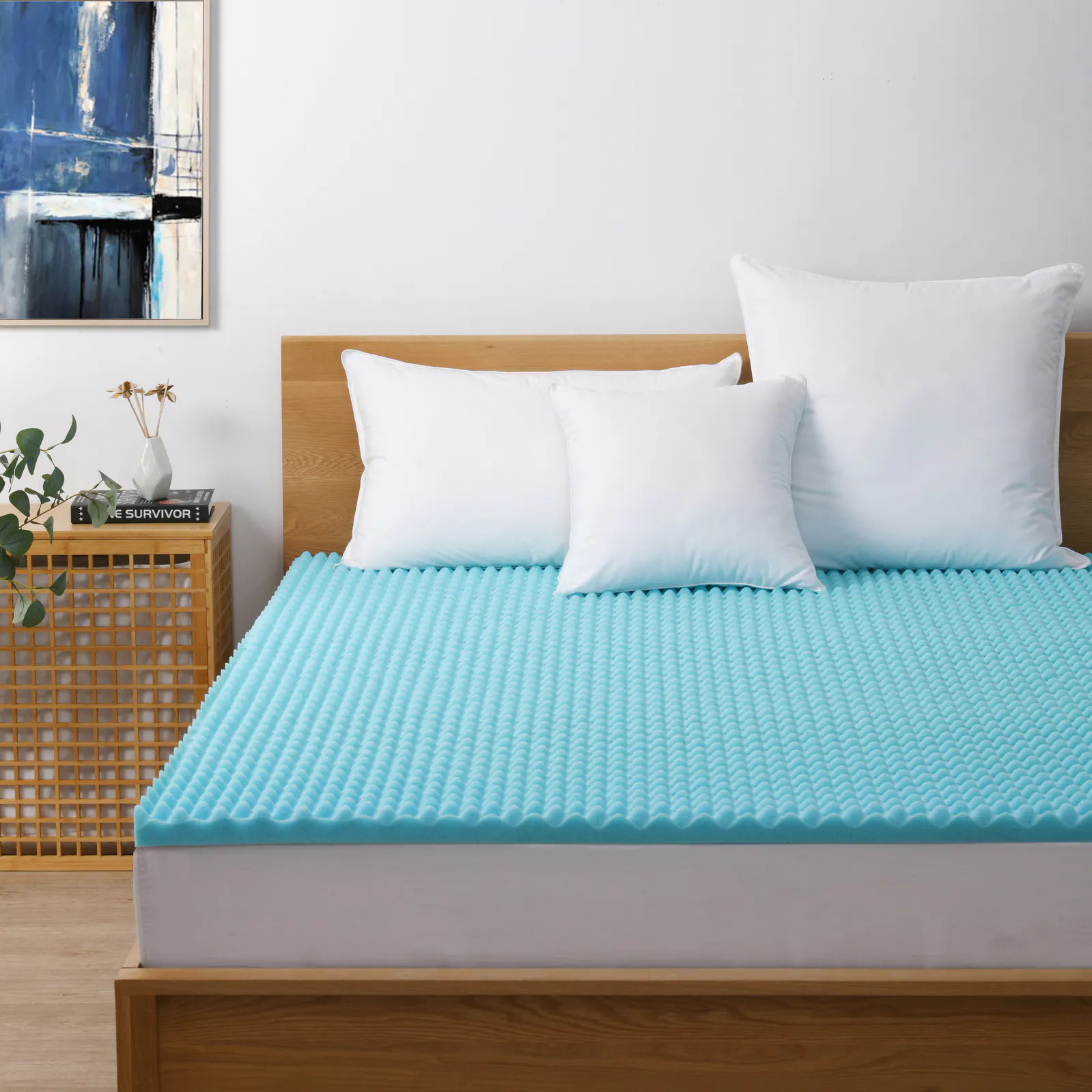 Dreamaker Gel Infused Convoluted Memory Foam Underlay Double Bed