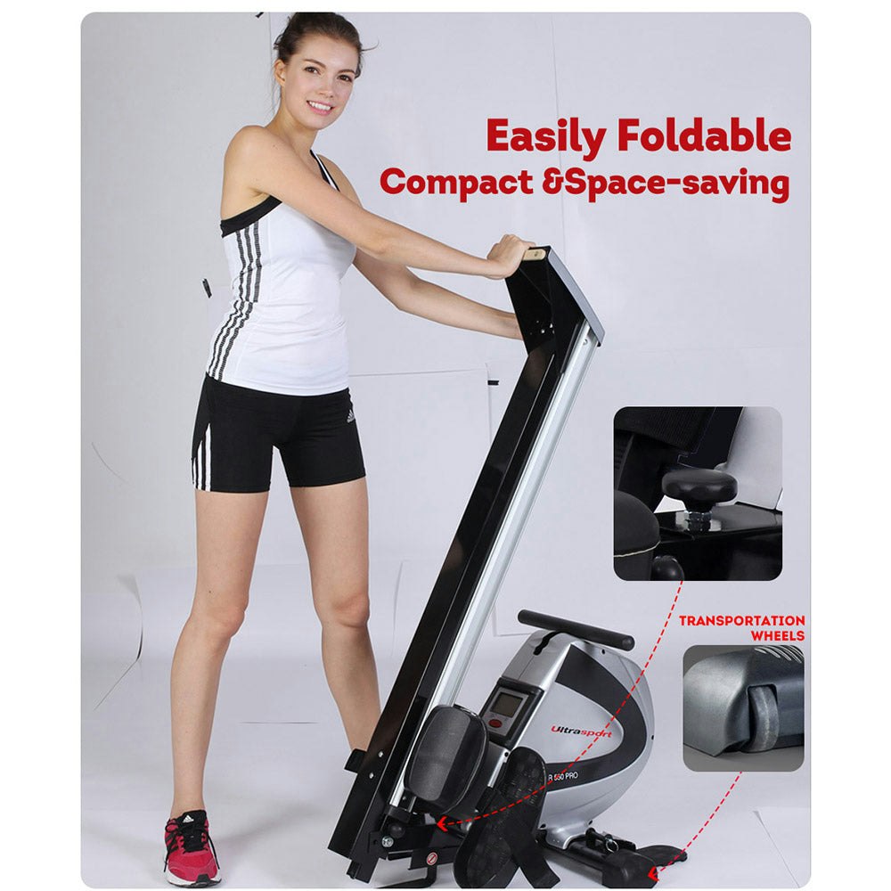 580 Foldable Rowing Exercise Machine Rower Resistance Home Fitness Gym