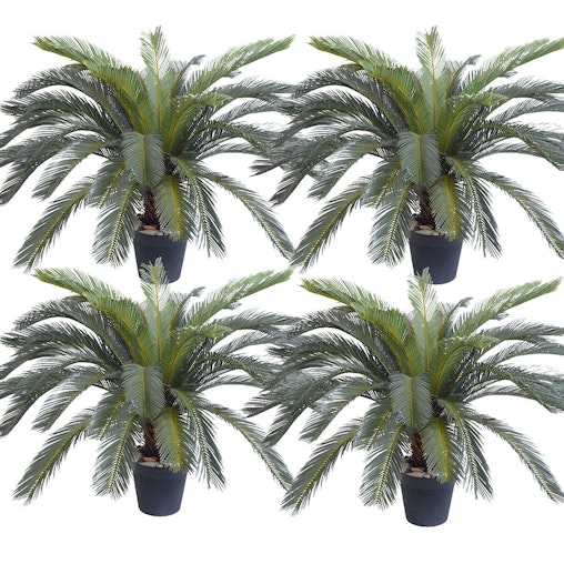 SOGA 4X 155cm Artificial Indoor Cycas Revoluta Cycad Sago Palm Fake Decoration Tree Pot Plant image number null
