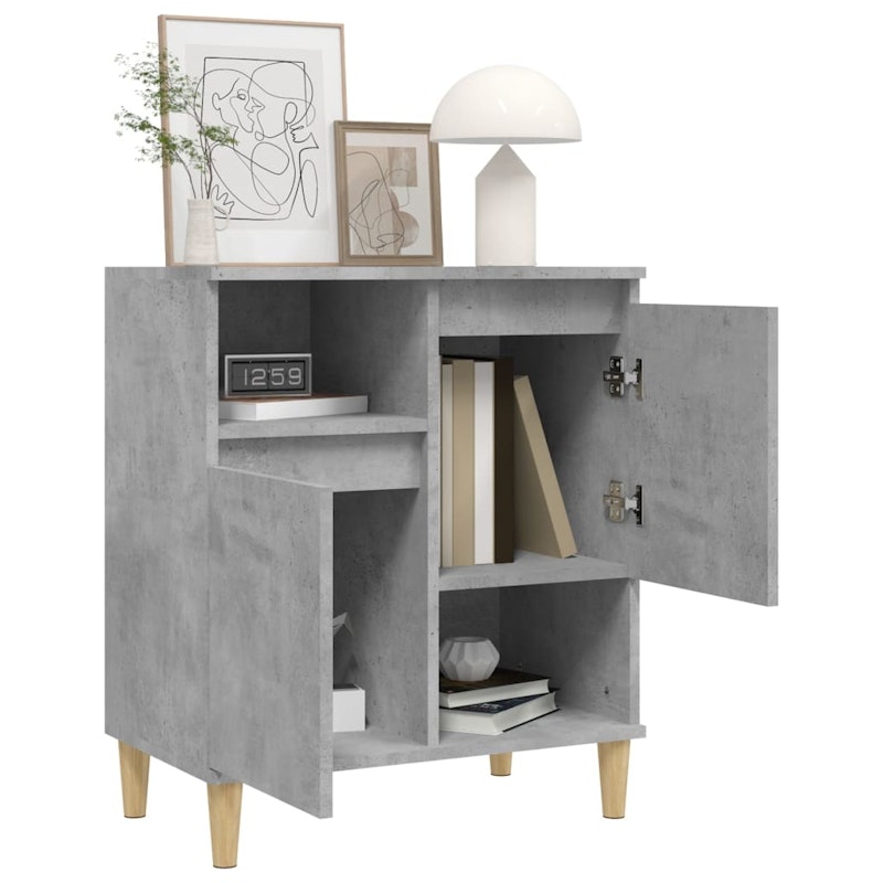 NNEVL Sideboard Concrete Grey 60x35x70 cm Engineered Wood image number null
