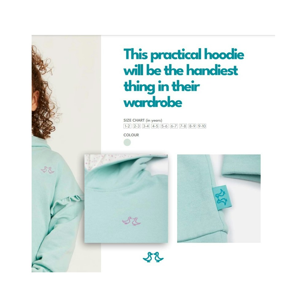 Luca and Rosa Pull On Organic Cotton Hoodie