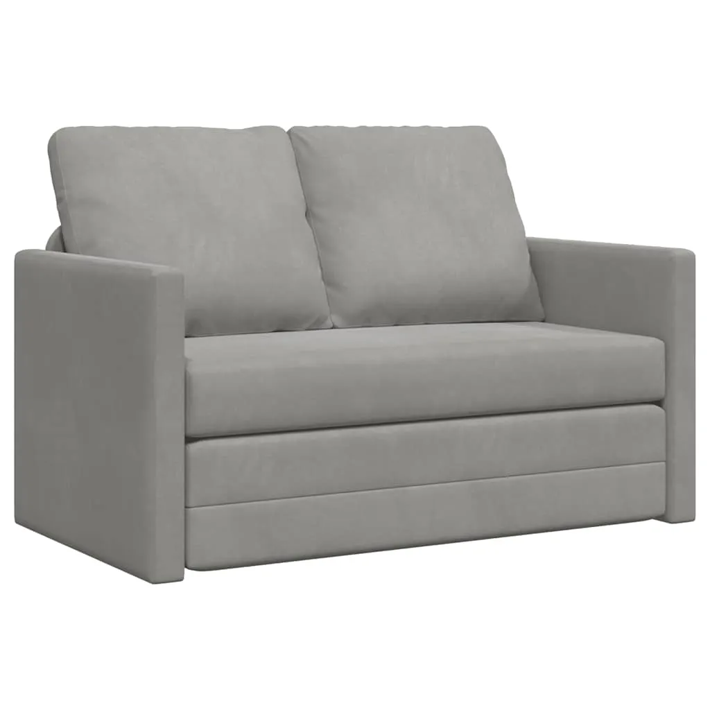 Floor Sofa Bed 2-in-1 Light Grey 122x204x55 cm Velvet 353957 Floor Sofa Bed 2-in-1 Light Grey 122x204x55 cm Velvet 353957