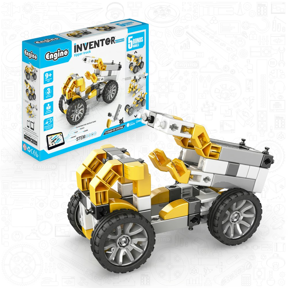 Engino Engino Inventor Mechanics: Tipper Truck Set (5+ Models)