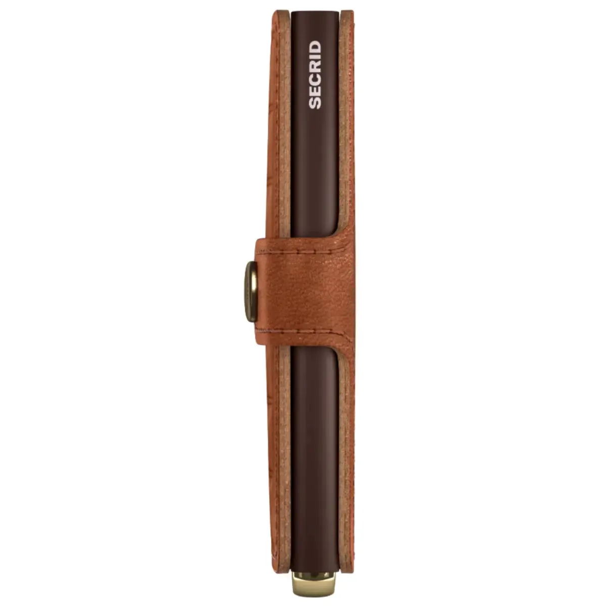 Secrid Premium+ Miniwallet Compact RFID Wallet - Emboss Lines Cognac+