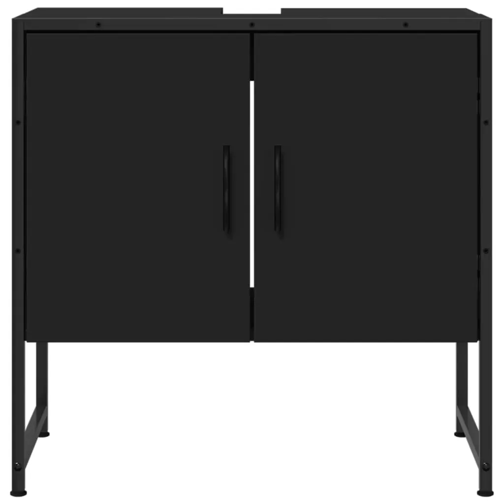 Bathroom Sink Cabinet Black 60x33x60 cm Engineered Wood 842456