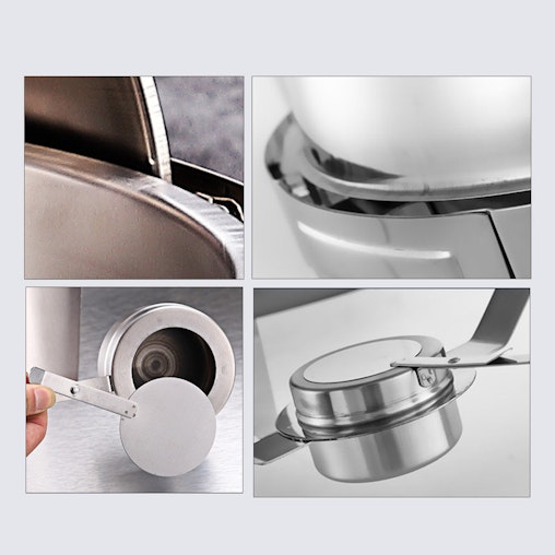 SOGA 4X 6.5L Stainless Steel Round Soup Tureen Bowl Station Roll Top Buffet Chafing Dish Catering Chafer Food Warmer Server SOGA 4X 6.5L Stainless Steel Round Soup Tureen Bowl Station Roll Top Buffet Chafing Dish Catering Chafer Food Warmer Server