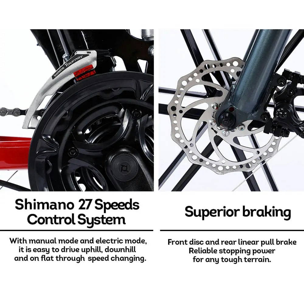AKEZ 250W 36V BMNZ Electric Folding Bike Mountain Bicycle 26 inch w/ Battery