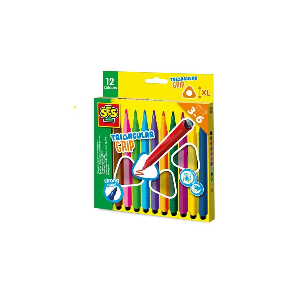 SES Creative Triangular Grip Colouring Pens
