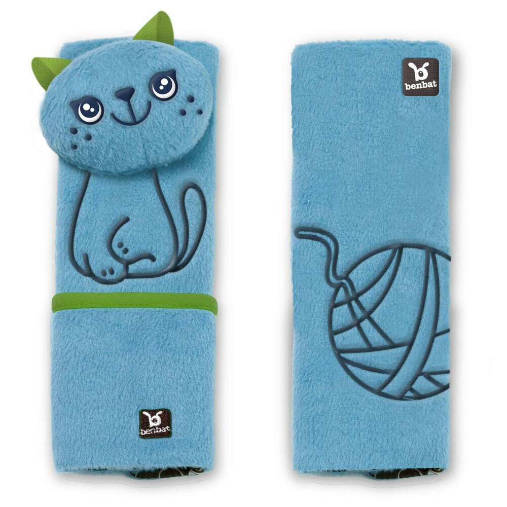 Benbat Cat Pals Car Seat Belt Safety Cover 1-4y Baby/Kids/Children Strap/Pads BL Benbat Cat Pals Car Seat Belt Safety Cover 1-4y Baby/Kids/Children Strap/Pads BL