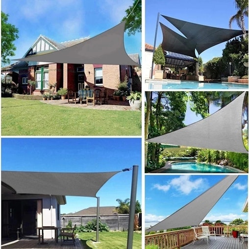 NNEOBA Waterproof Outdoor Sun Shade Sail for Garden and Terrace (Grey) NNEOBA Waterproof Outdoor Sun Shade Sail for Garden and Terrace (Grey)
