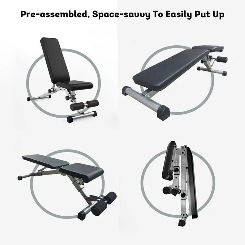 JMQ Fitness Multi-function Folding Dumbbell Bench Equipment Home Gym Workout