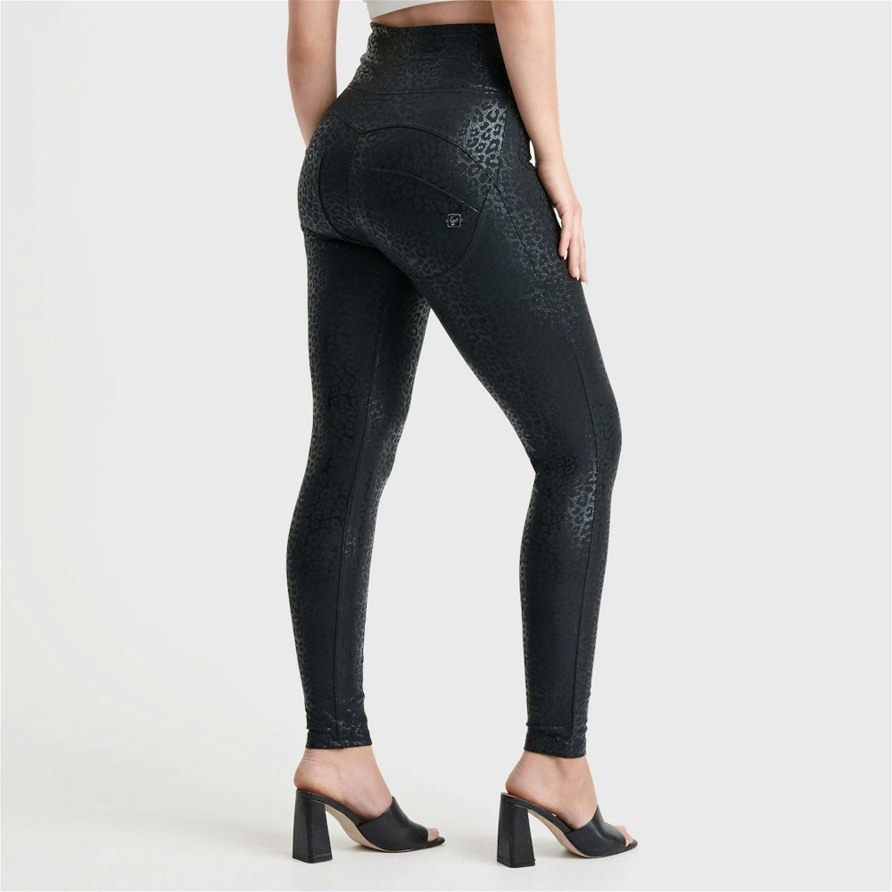 Freddy Wr.up® Panther Print - Super High Waisted - Full Length - Black