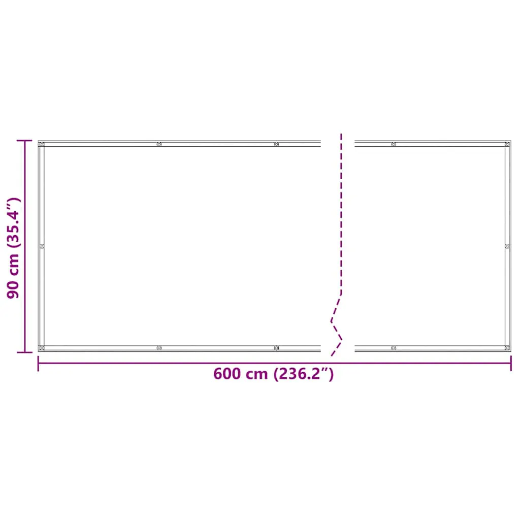 Balcony Screen Oxford Fabric 90x600 cm Anthracite 42327