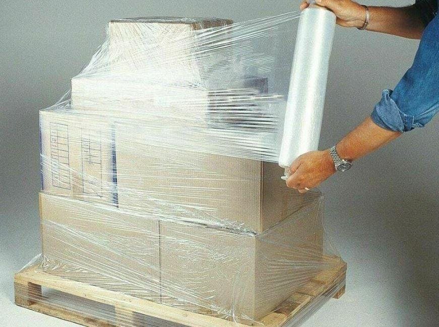 2Rolls | Stretch Film / Pallet Wrap CLEAR Hand Use 500mm x 450m | 25UM Pallet Wrap