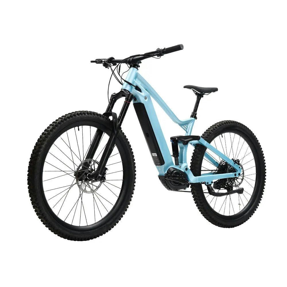 AKEZ PEM-018 500W MID Drive 48V 13Ah Electric Bike 29 Inches Mountain Bike - Light Blue