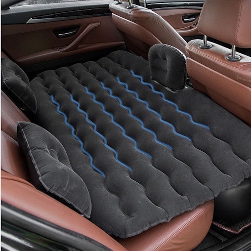 SOGA 2X Black Ripple Inflatable Car Mattress Portable Camping Air Bed Travel Sleeping Kit Essentials SOGA 2X Black Ripple Inflatable Car Mattress Portable Camping Air Bed Travel Sleeping Kit Essentials