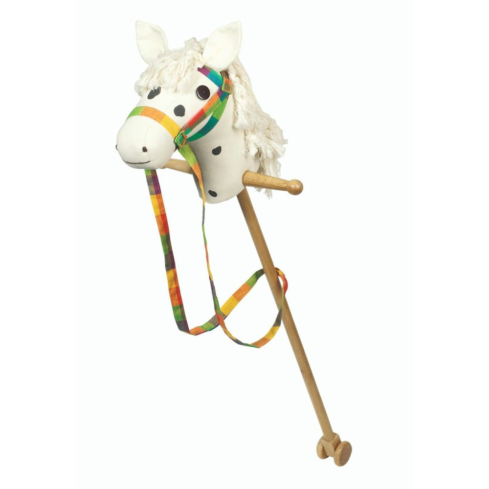 Goki Hobby Horse (white With Dark Brown Dots)