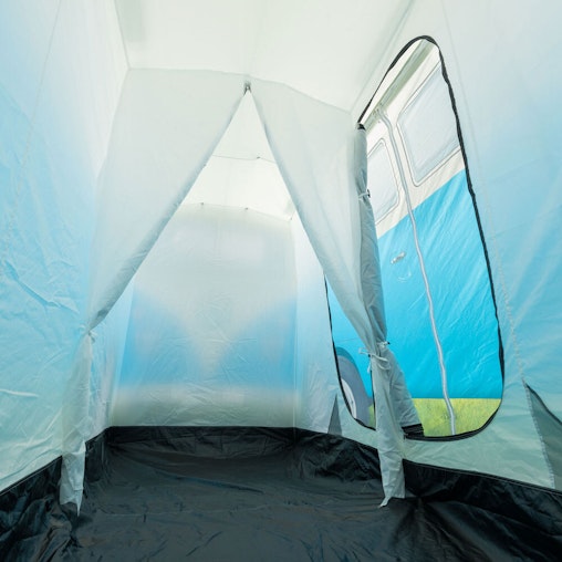 Volkswagen 398cm Camper Van Replica 4-People Tent Outdoor Camping Roof Dove Blue Volkswagen 398cm Camper Van Replica 4-People Tent Outdoor Camping Roof Dove Blue