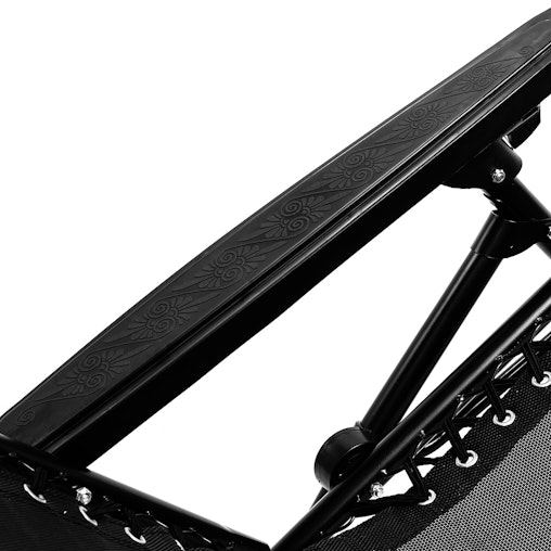 Wallaroo Foldable Reclining Deck Chair - Black Wallaroo Foldable Reclining Deck Chair - Black