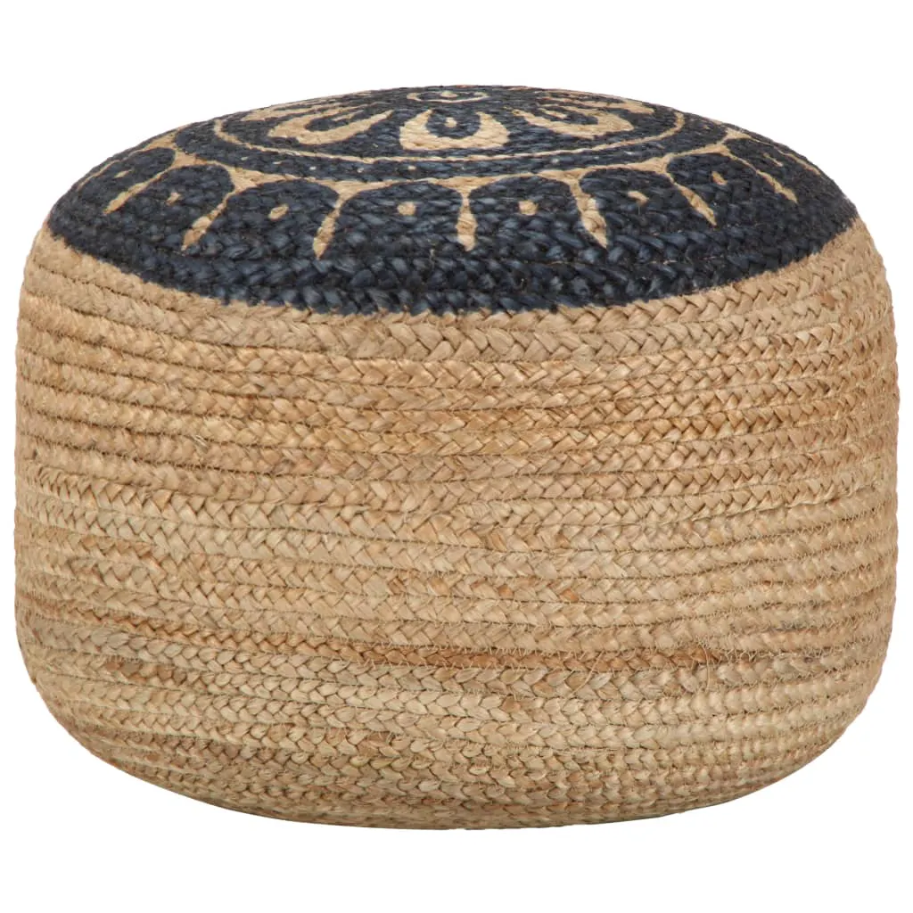 Handmade Pouffe Blue 45x30 cm Jute 248087 Handmade Pouffe Blue 45x30 cm Jute 248087