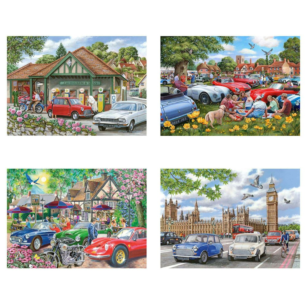 The House of Puzzles Nice Day For A Drive - 4 X 500 Piece Jigsaw Puzzle