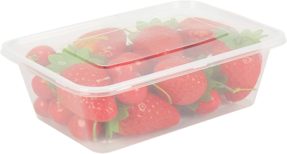 96pcs 2000ml Reusable Food Containers Plastic Meal Prep Storage w/ Lids - BPA Free (246*157*67mm) image number null