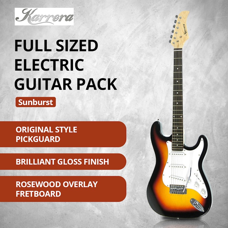 Karrera 39in Electric Guitar - Sunburst image number null