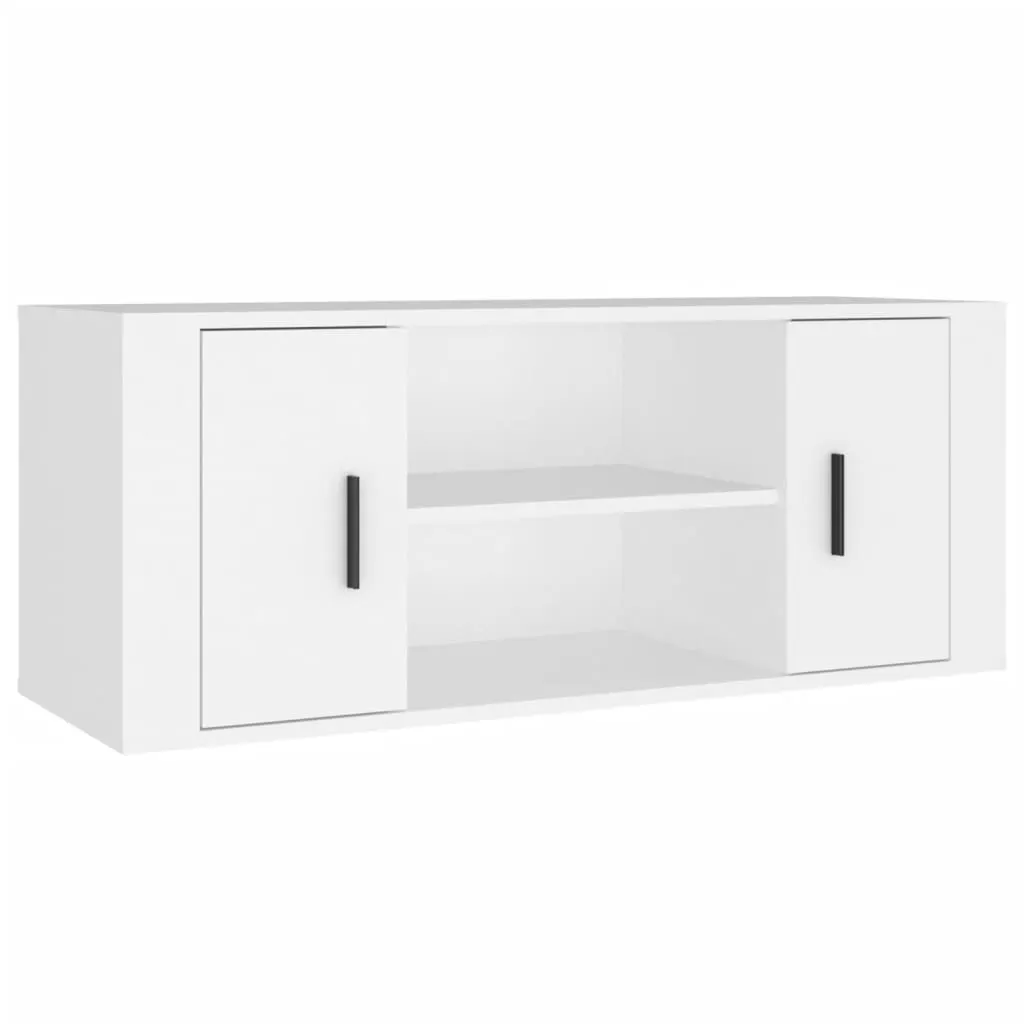 TV Cabinet White 100x35x40 cm Engineered Wood 823091 TV Cabinet White 100x35x40 cm Engineered Wood 823091