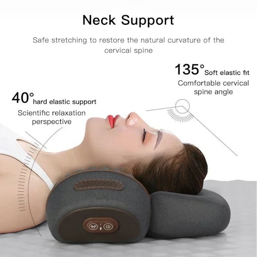 NNEOBA Electric Cervical Massage Pillow Heated Neck & Spine Support Grey NNEOBA Electric Cervical Massage Pillow Heated Neck & Spine Support Grey