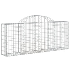 NNEVL Arched Gabion Baskets 7 pcs 200x30x80/100 cm Galvanised Iron NNEVL Arched Gabion Baskets 7 pcs 200x30x80/100 cm Galvanised Iron