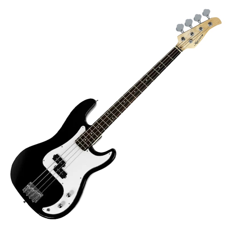 Karrera 39in Electric Guitar Bass Music 4-String Instrument Full Size Black image number null