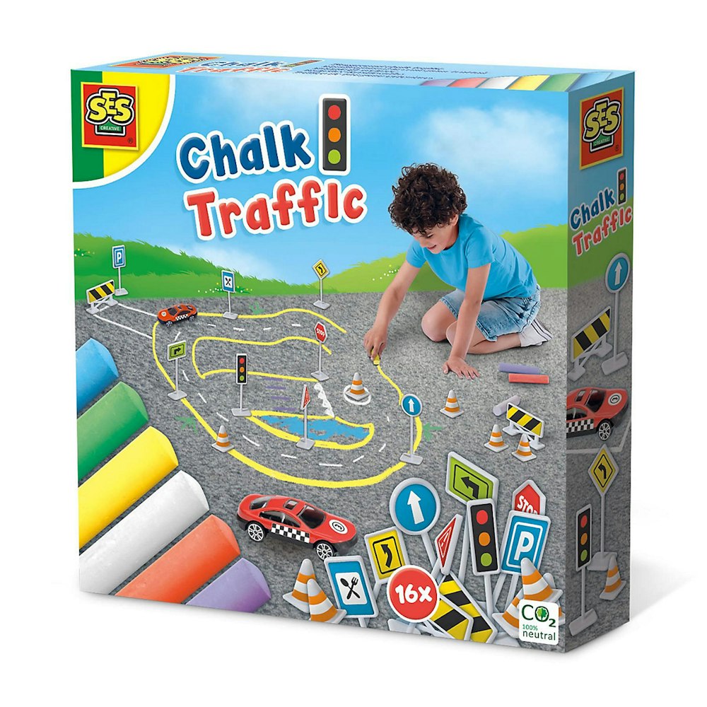 SES Creative Playground Chalk Traffic