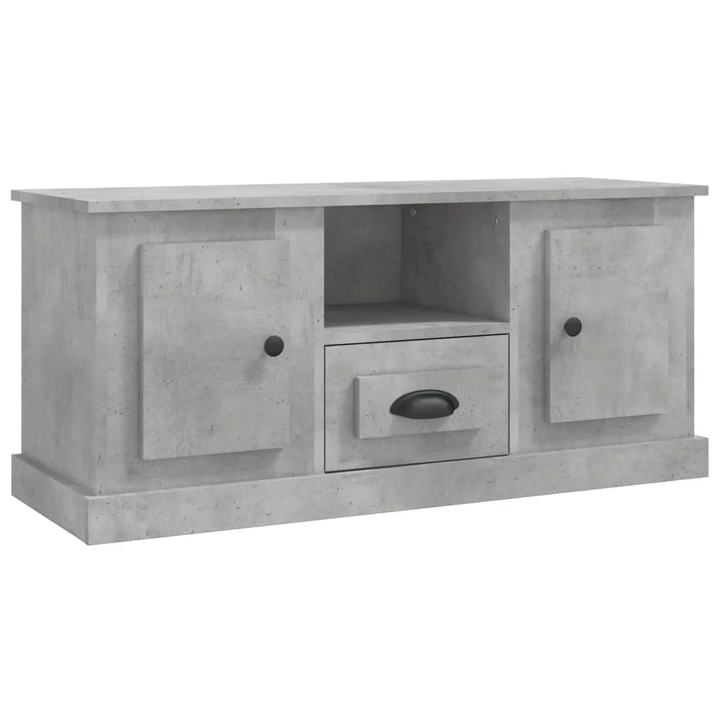 TV Cabinet Concrete Grey 100x35.5x45 cm Engineered Wood 816460 TV Cabinet Concrete Grey 100x35.5x45 cm Engineered Wood 816460