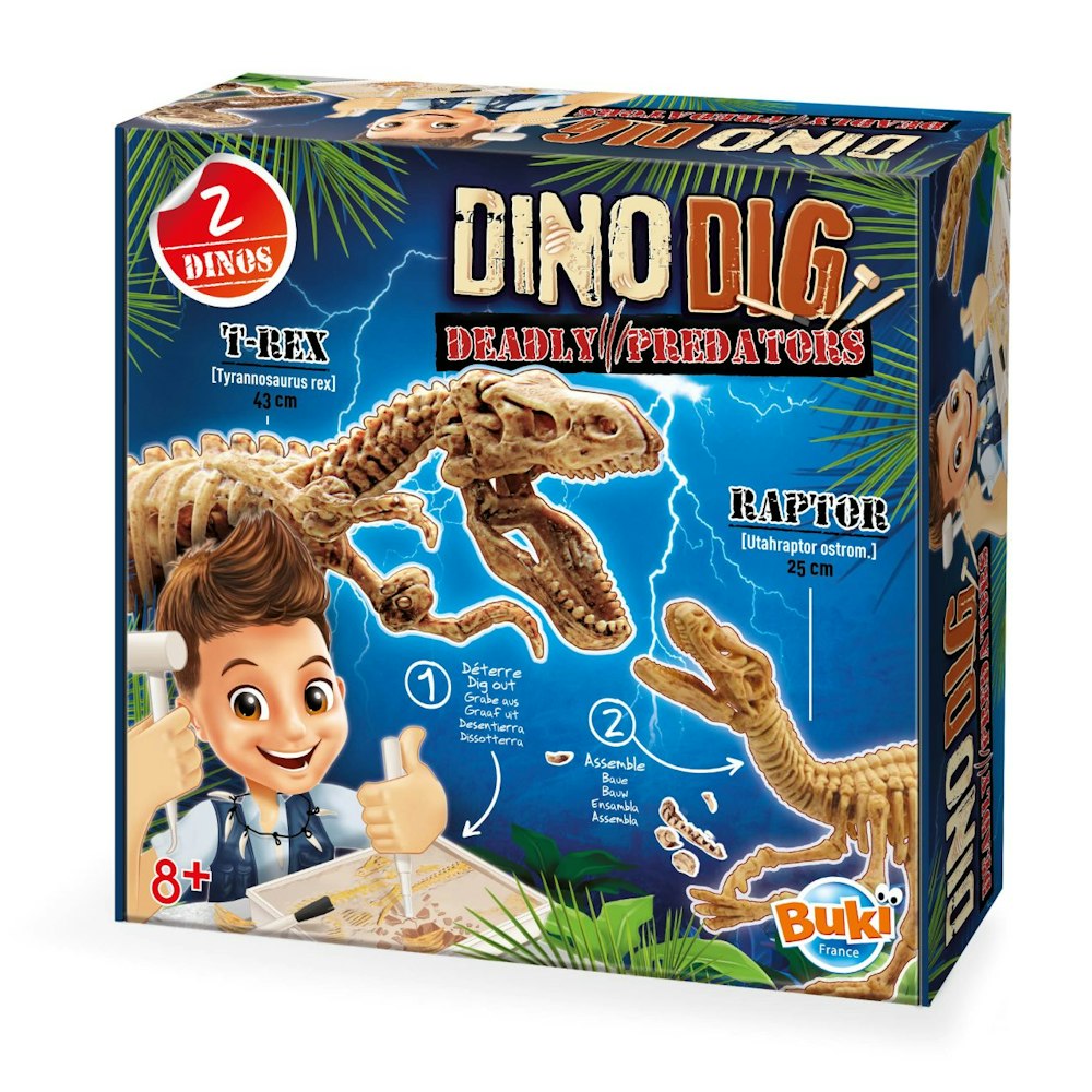 Buki Dino Dig Deadly Predators: T-rex & Raptor