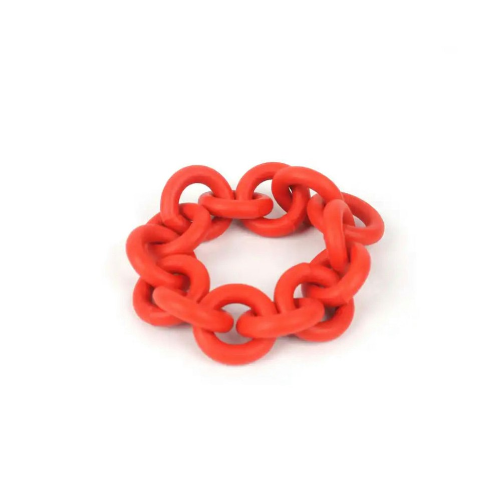 One of a Kind Club Red Chunky Rubber Bracelet