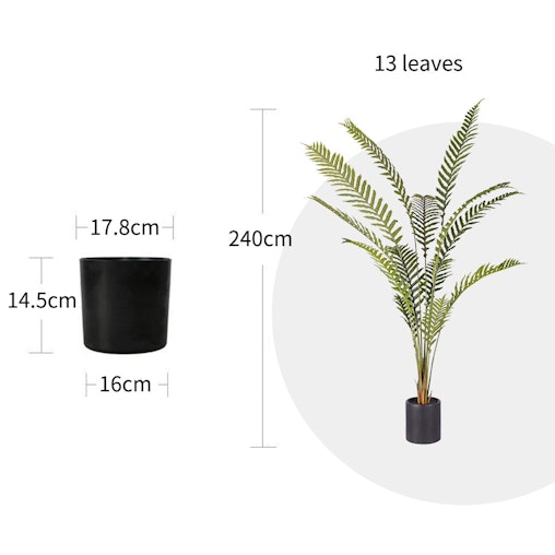 SOGA 4X 240cm Artificial Green Rogue Hares Foot Fern Tree Fake Tropical Indoor Plant Home Office Decor SOGA 4X 240cm Artificial Green Rogue Hares Foot Fern Tree Fake Tropical Indoor Plant Home Office Decor