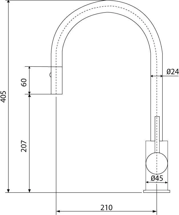Artusi Gooseneck Pullout Kitchen Mixer Tap ASM301X