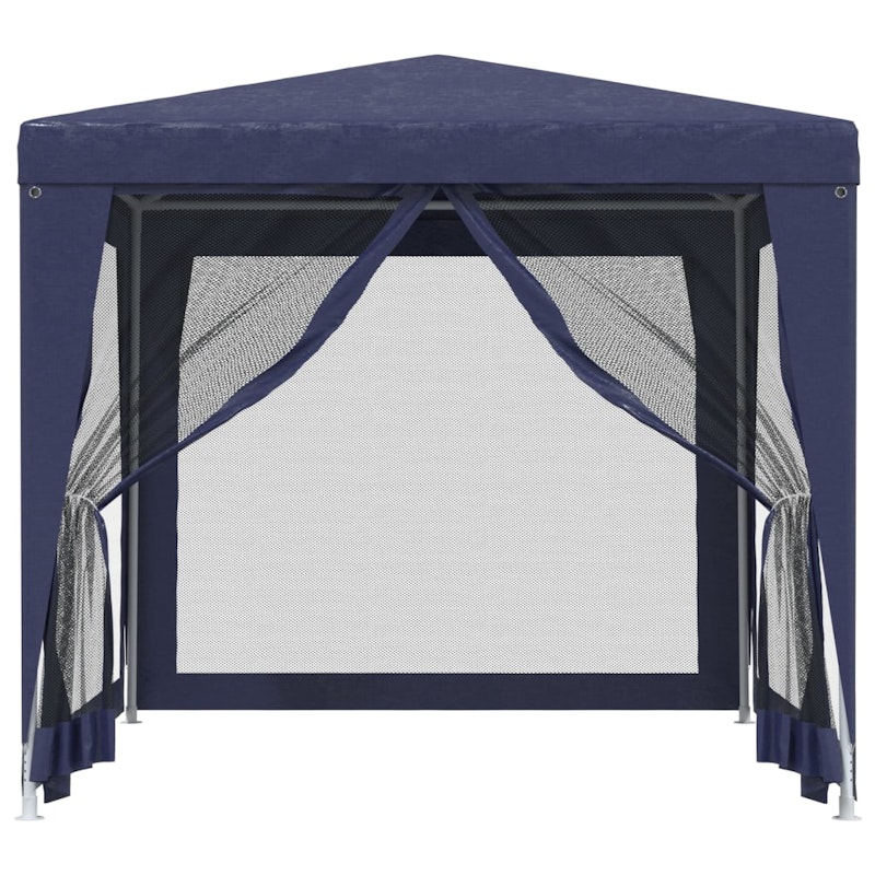 NNEVL Party Tent with 4 Mesh Sidewalls Blue 2.5x2.5 m HDPE image number null