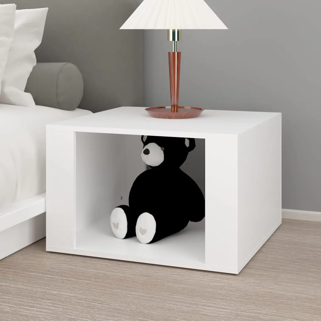 Bedside Table White 57x55x36 cm Engineered Wood 816552