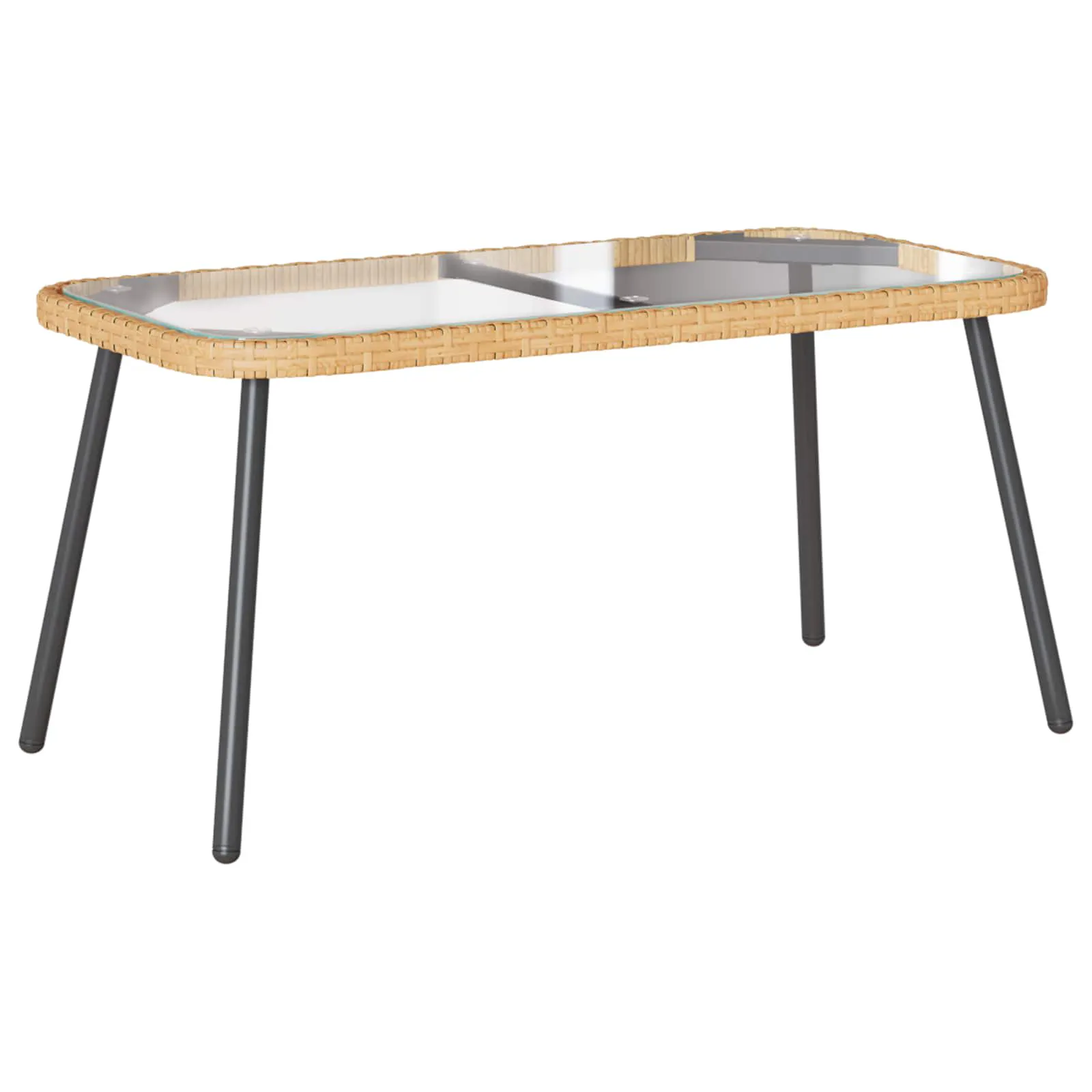 Coffee Table Natural 90x45x42 cm Poly Rattan 4108268 Coffee Table Natural 90x45x42 cm Poly Rattan 4108268