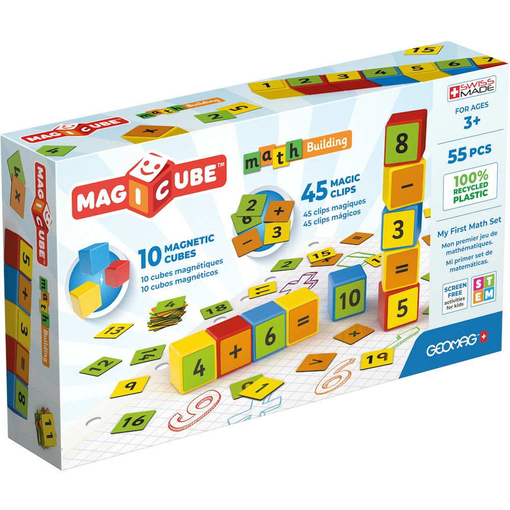 Geomag magicube magnetic shapes maths builder - 55 pieces
