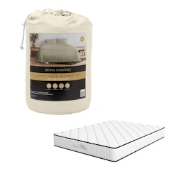 Royal Comfort Bedroom Set 1 x Comforpedic Mattress And Bed In A Bag Coverlet Set || Size: Queen || Colour: Beige Royal Comfort Bedroom Set 1 x Comforpedic Mattress And Bed In A Bag Coverlet Set || Size: Queen || Colour: Beige