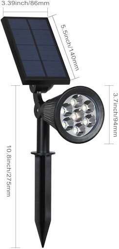 2 Pack Outdoor Solar Lights, 7 LED Color Changing, 2-in-1 Multi Use Spotlights 2 Pack Outdoor Solar Lights, 7 LED Color Changing, 2-in-1 Multi Use Spotlights