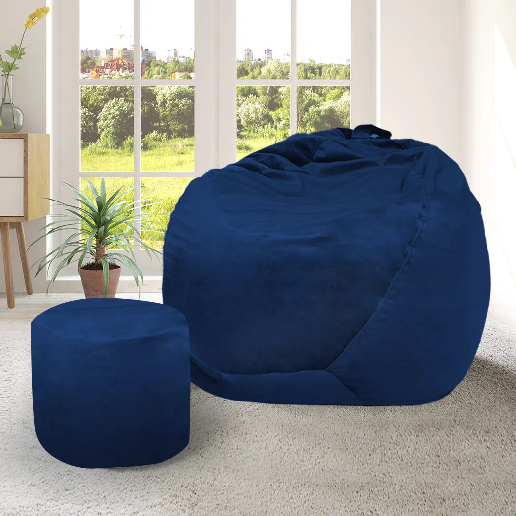 Marlow Bean Bag Chair Cover Gaming Couch Seat Lazy Sofa Cover Large Foot Stool
