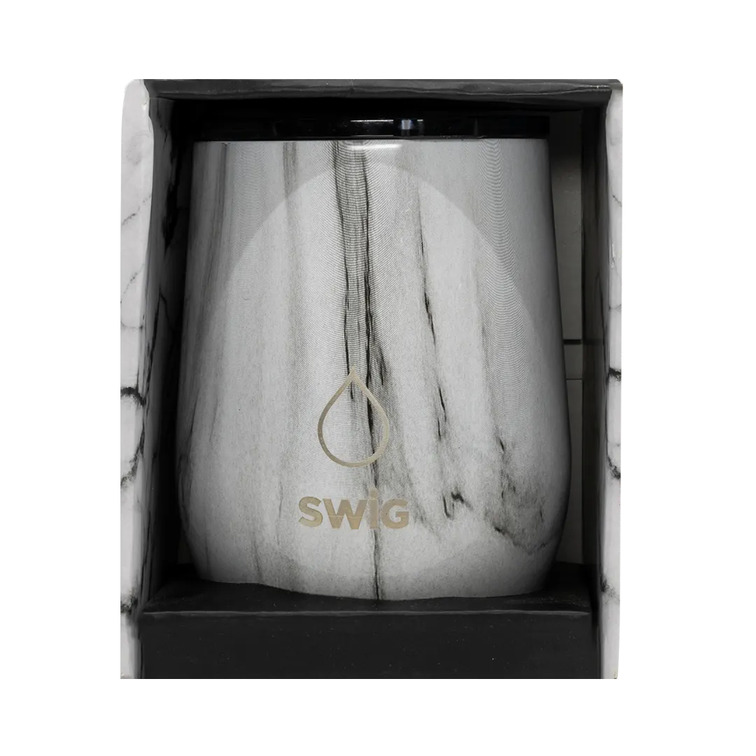 Swig Wine Tumbler White Marble