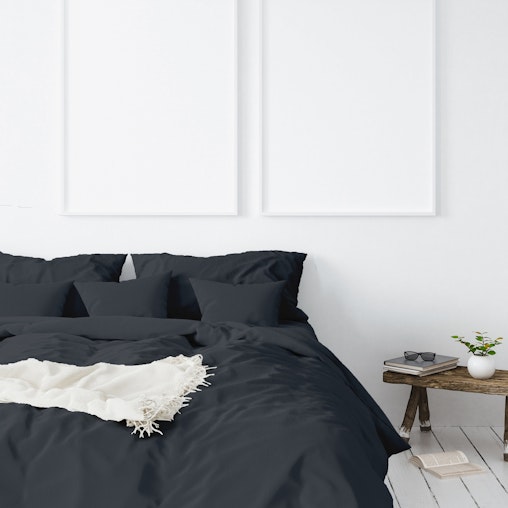 Royal Comfort 1000 Thread Count Bamboo Cotton Sheet and Quilt Cover Complete Set - Queen - Charcoal Royal Comfort 1000 Thread Count Bamboo Cotton Sheet and Quilt Cover Complete Set - Queen - Charcoal
